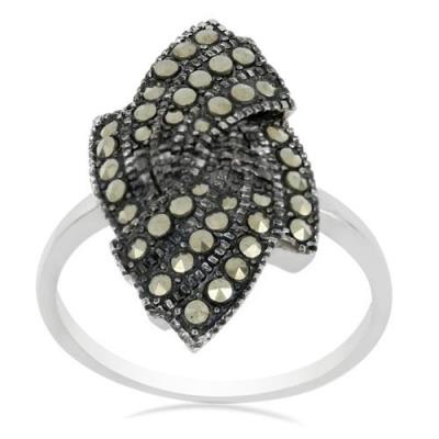 BUY 925 SILVER NATURAL AUSTRIAN MARCASITE GEMSTONE STYLISH RING 